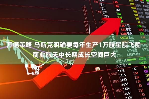 万德策略 马斯克明确要每年生产1万艘星舰飞船 商业航天中长期成长空间巨大
