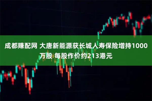 成都赚配网 大唐新能源获长城人寿保险增持1000万股 每股作价约213港元